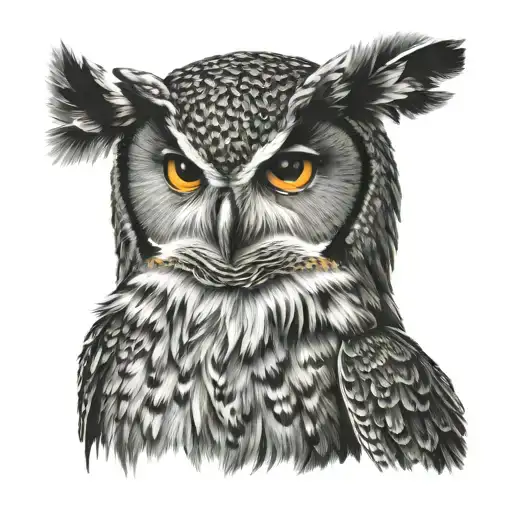 Owl Standing Guard Warrior