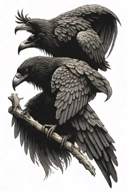 Fallen Angel And Raven