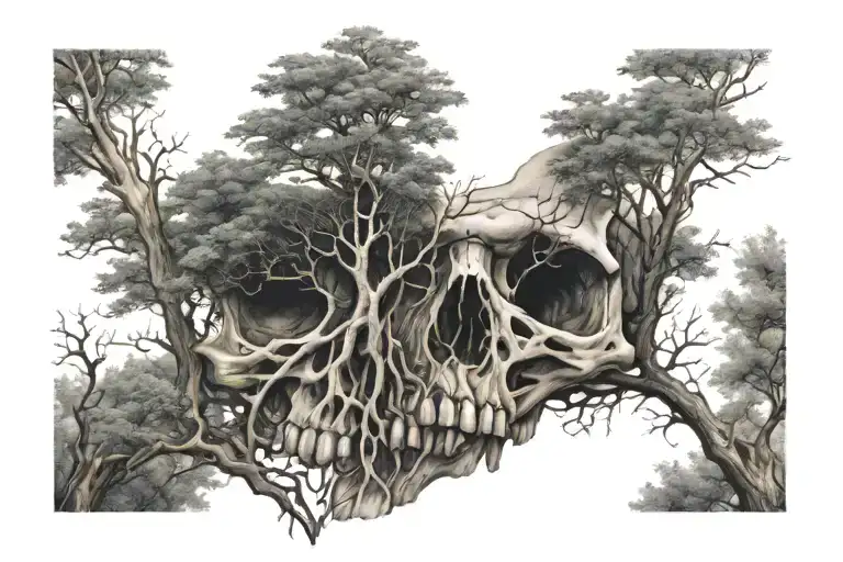 Trees Skeleton Wild Growth Depth