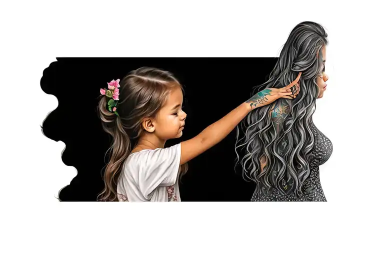 Daughter Holding Mothers Finger