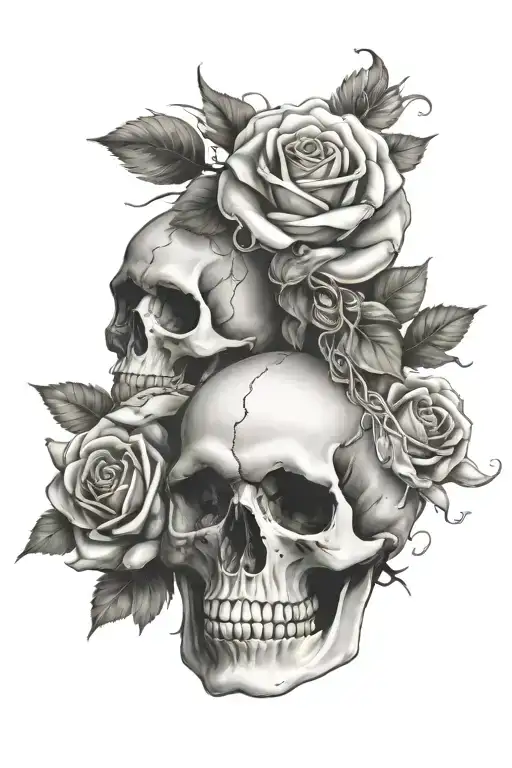 Skull End Roses