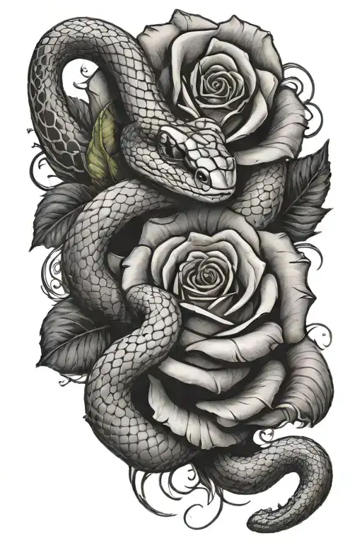 Snake And Rose