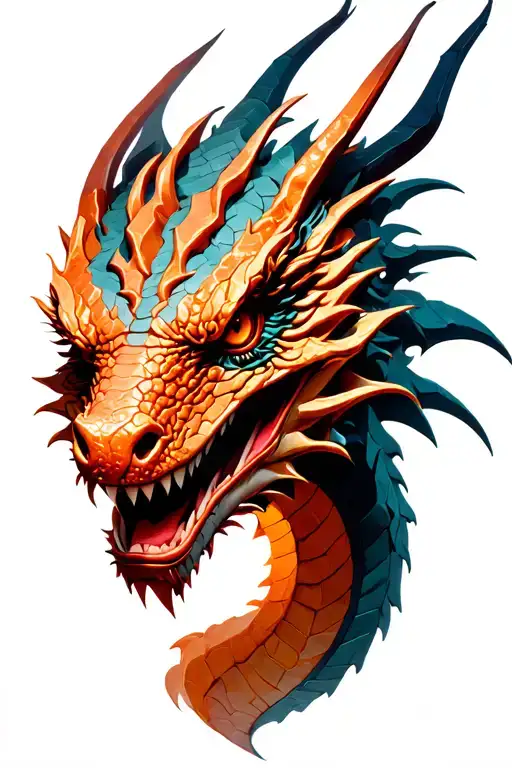 Dragon Face Realistic Effect Mache Open Gueule