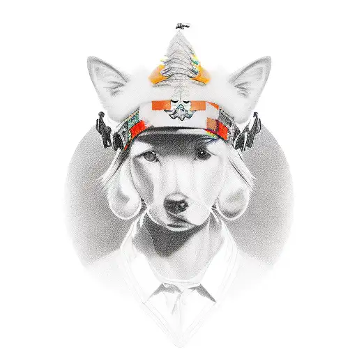 Dogs Cat Parrot And Girl