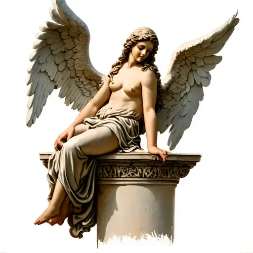 Angel Sits On The Pillar