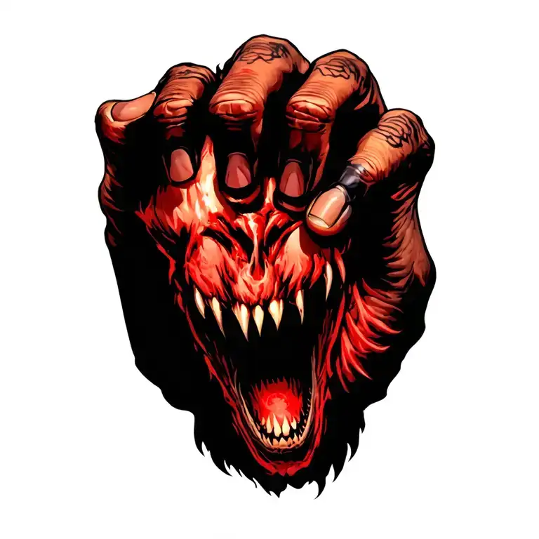 Demonic Hand Gripping Shoulder It Should Crawl