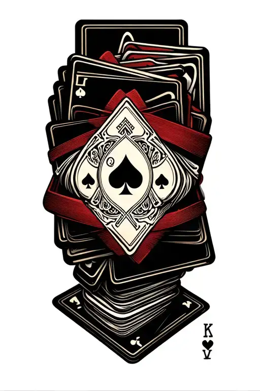 Deck Of Cards Being Shuffled