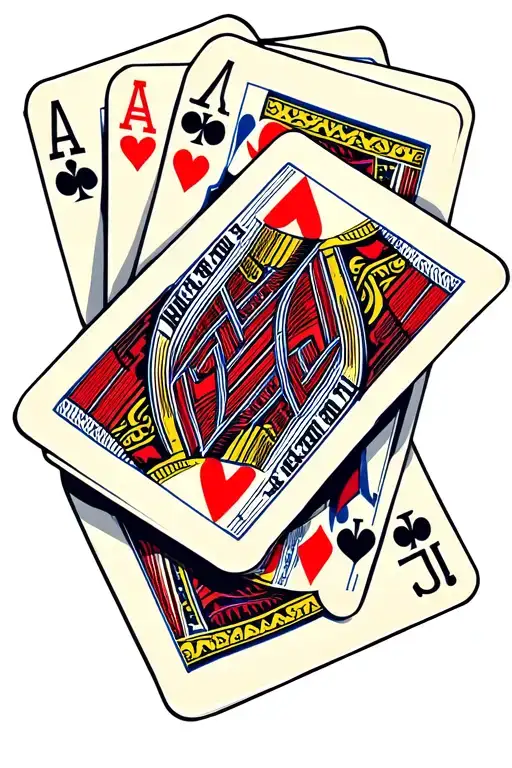 Deck Of Cards Being Shuffled