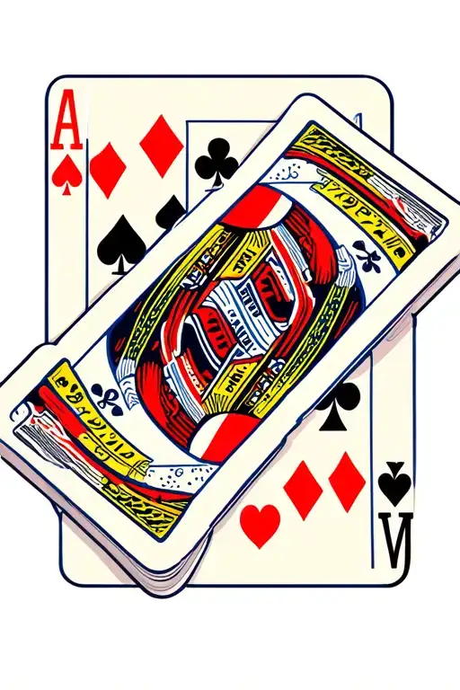 Deck Of Cards Being Shuffled