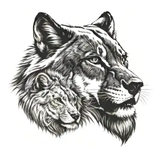 Wolf And Lion
