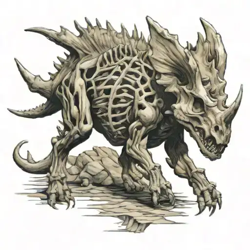 Triceratops Skeleton Riding