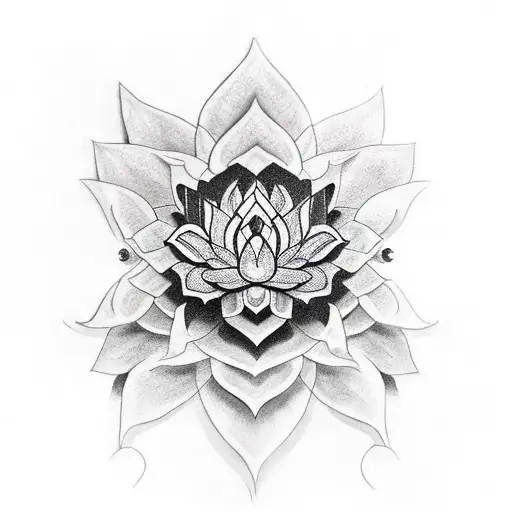 Dragon And Lotus Flower