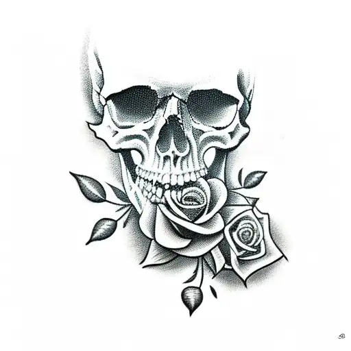 Skull With Roses