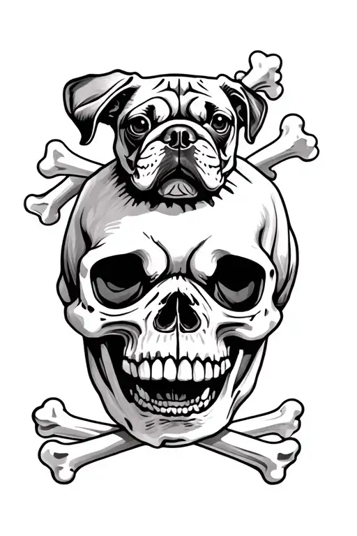 Pug Skull And Crossbones