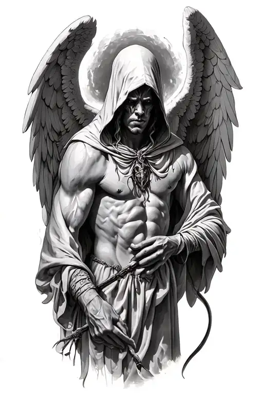 Hooded Angel Defiting A Devil
