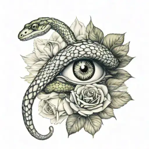 Rose And Snake And Eye