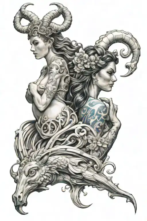 Aquarius Woman With Capricorn Woman With Water