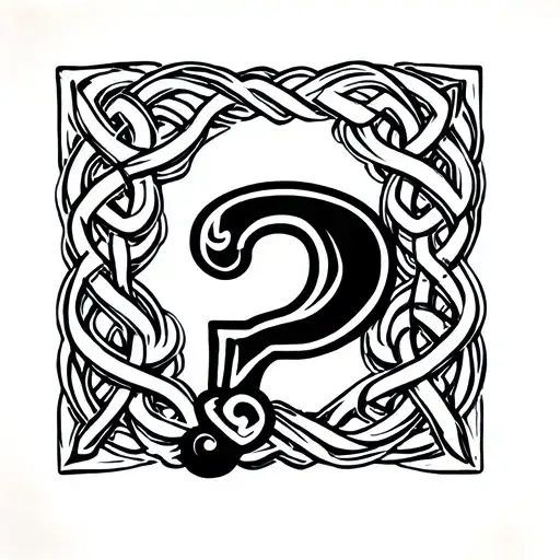 A Question Mark Tattoo Using Celtic Knotwork