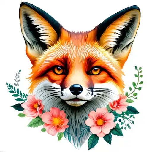 Fox And Flowers