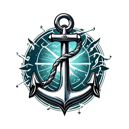 Anchor Combined With Outline