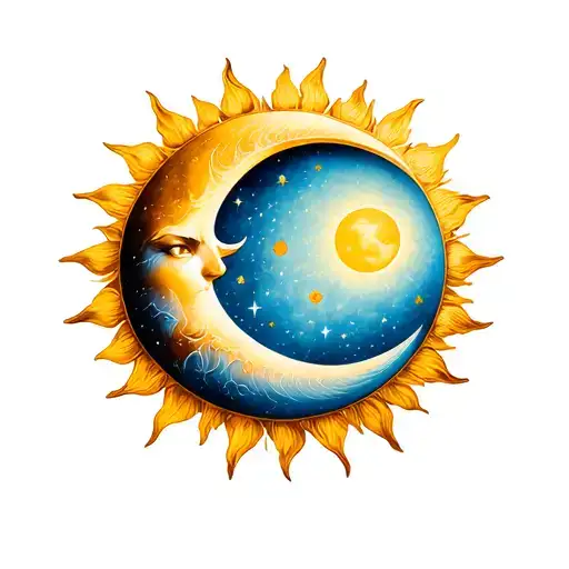 Sun And Moon Intertwined