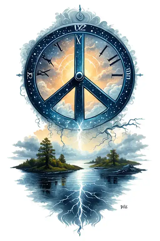 Peace And Lightining Storm And Time And Nature