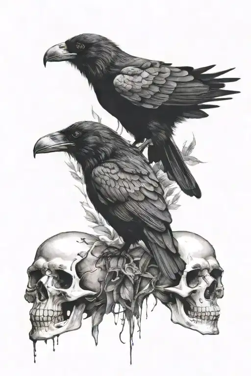Crow And Skull