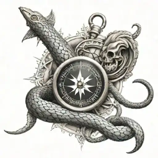Compass And Snake