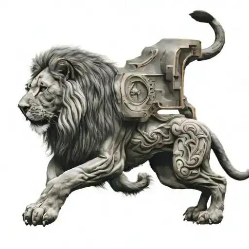Lion Warrior With Human Body