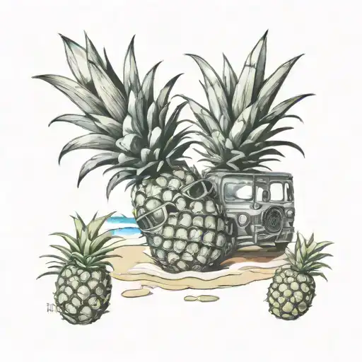 Jeep Beach Pineapples