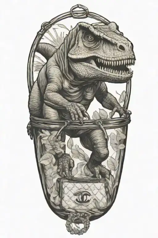 T-rex Carrying A Chanel Bag