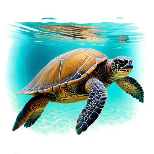Sea Turtle Swimming