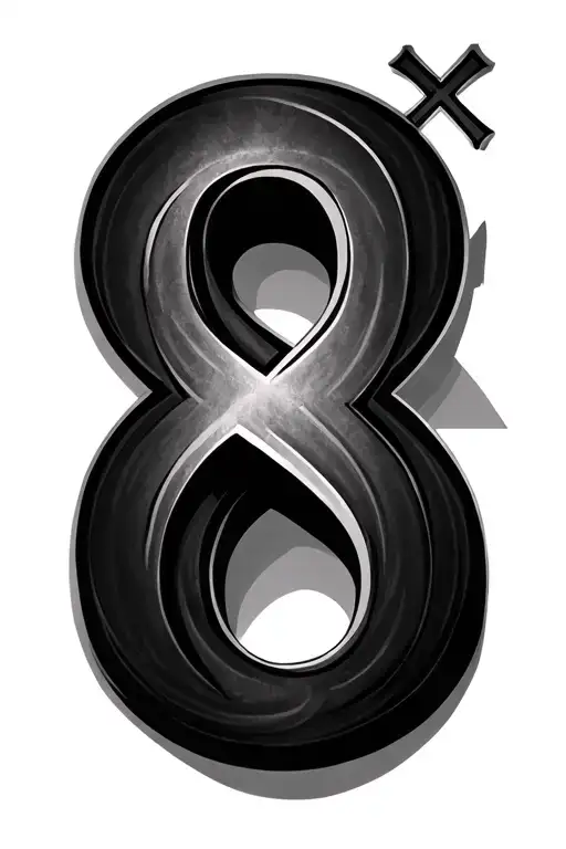 The Number 8 With A Cross And Angle