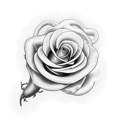 Snake Whit Roses