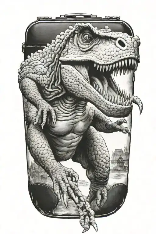 T-rex Carrying Chanel Purse