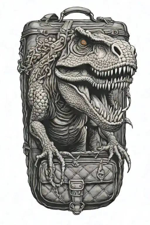 T-rex Carrying Chanel Bag