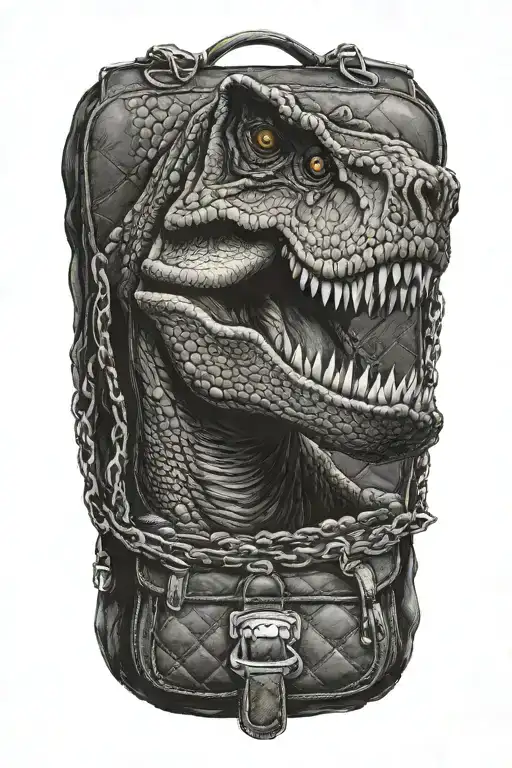 T-rex Holding A Chanel Bag