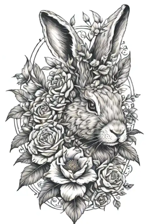 Feather Rabbit Flowes