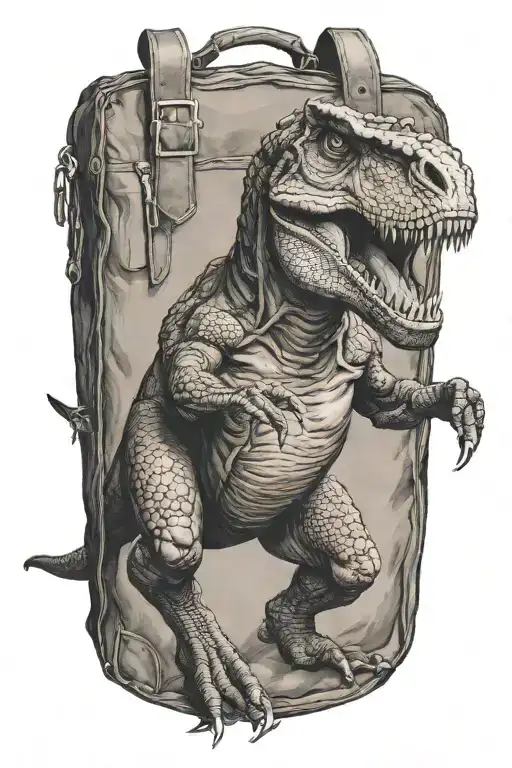 T-rex Carrying A Bag