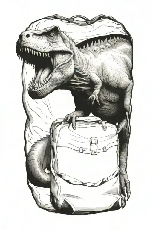 T-rex Carrying A Bag