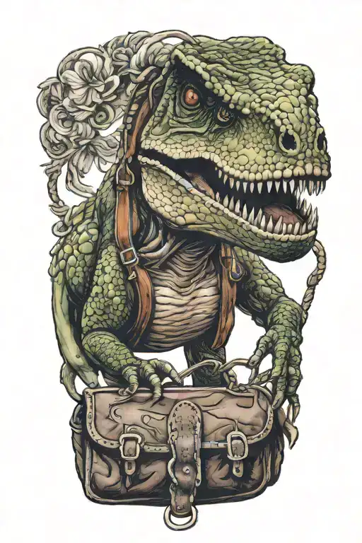 T-rex Carrying A Purse