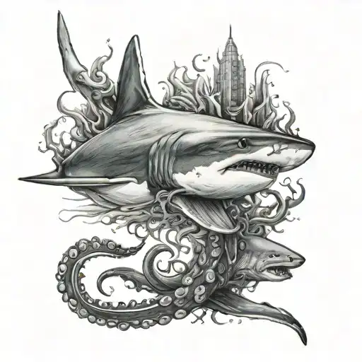 Shark And Octopus