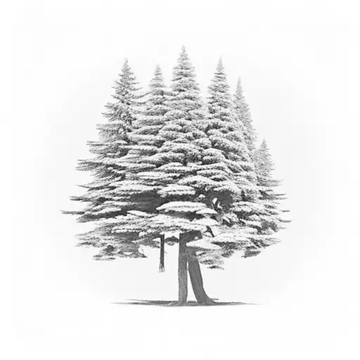 Cedar Tree In Lebanon Map And Lebanon Flag