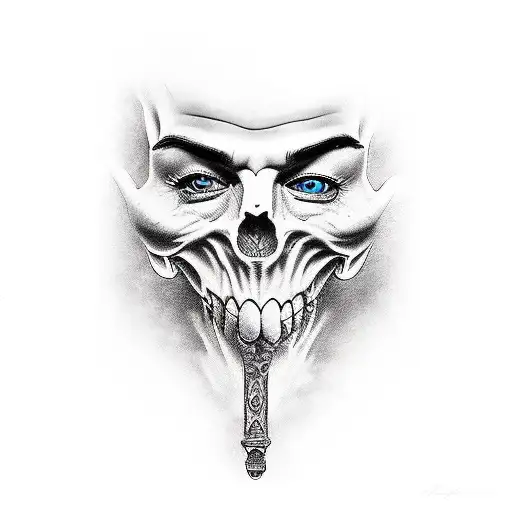 Big Realistic Religious Tattoo With Mafia Style