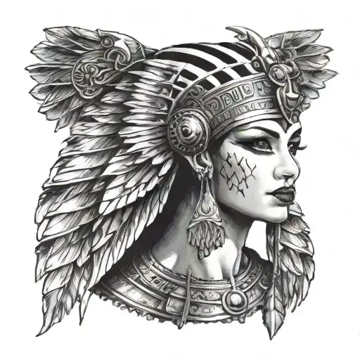 Evil Cleopatra Fiercely Looking