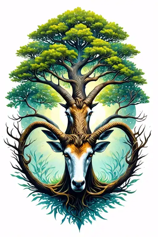 Tree Of Life With Capricorn