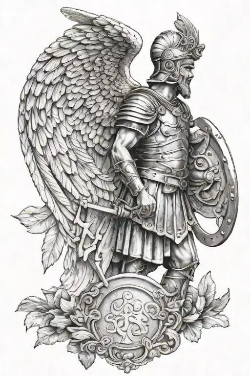 Ancent Roman Guard With Wings