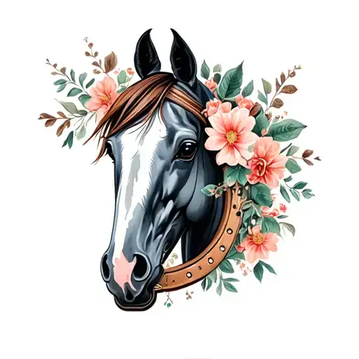 Horse Shoe Tattoo Design