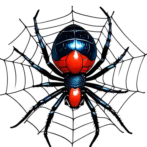 Black Widow Spider And Web