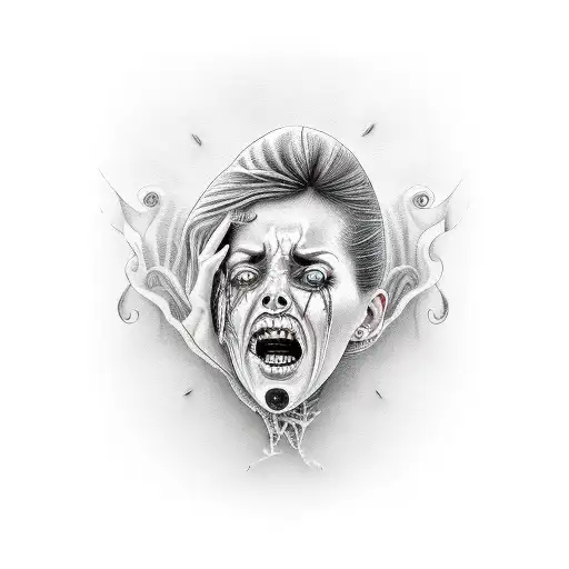 Scary Woman Crying